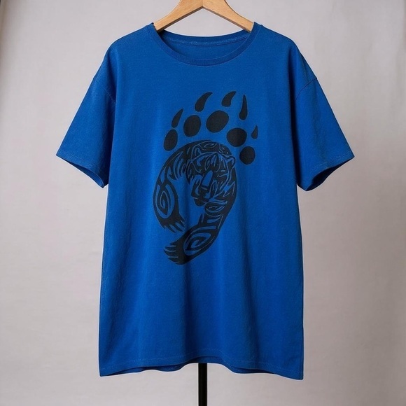 Vintage Other - Blue Bear Paw Tribal Graphic T-Shirt